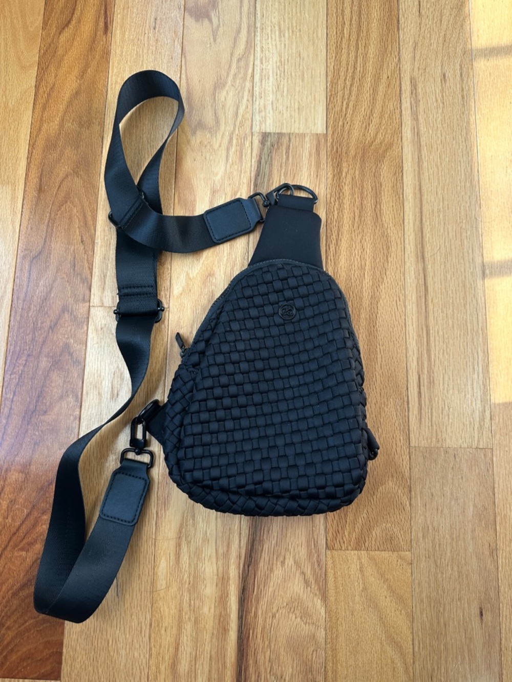 CALIA by Carrie Underwood Black Woven Crossbody Sling Bag